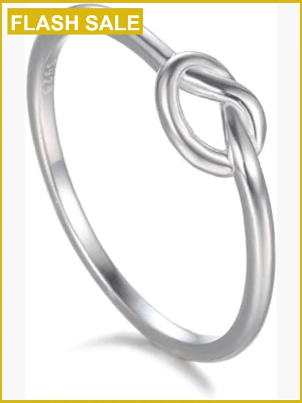 925 Sterling Silver Love Knot Ring Promise Friendship Band Size 6